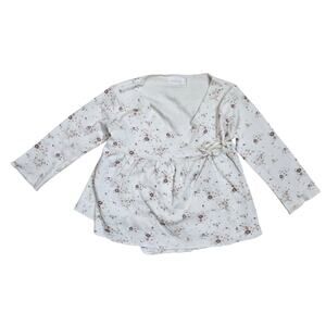 Jamie Kay Organic Cotton Wrap Top Periwinkle Floral 2 years